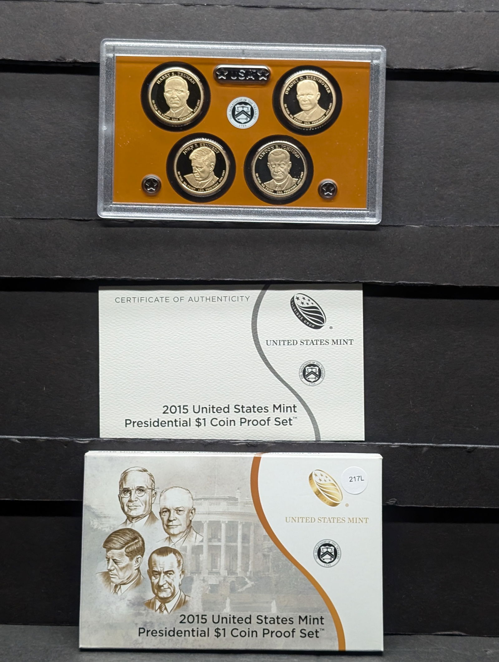 2015 S US Mint Presidential $1 Coin Proof Set. OGP (1 of 4)