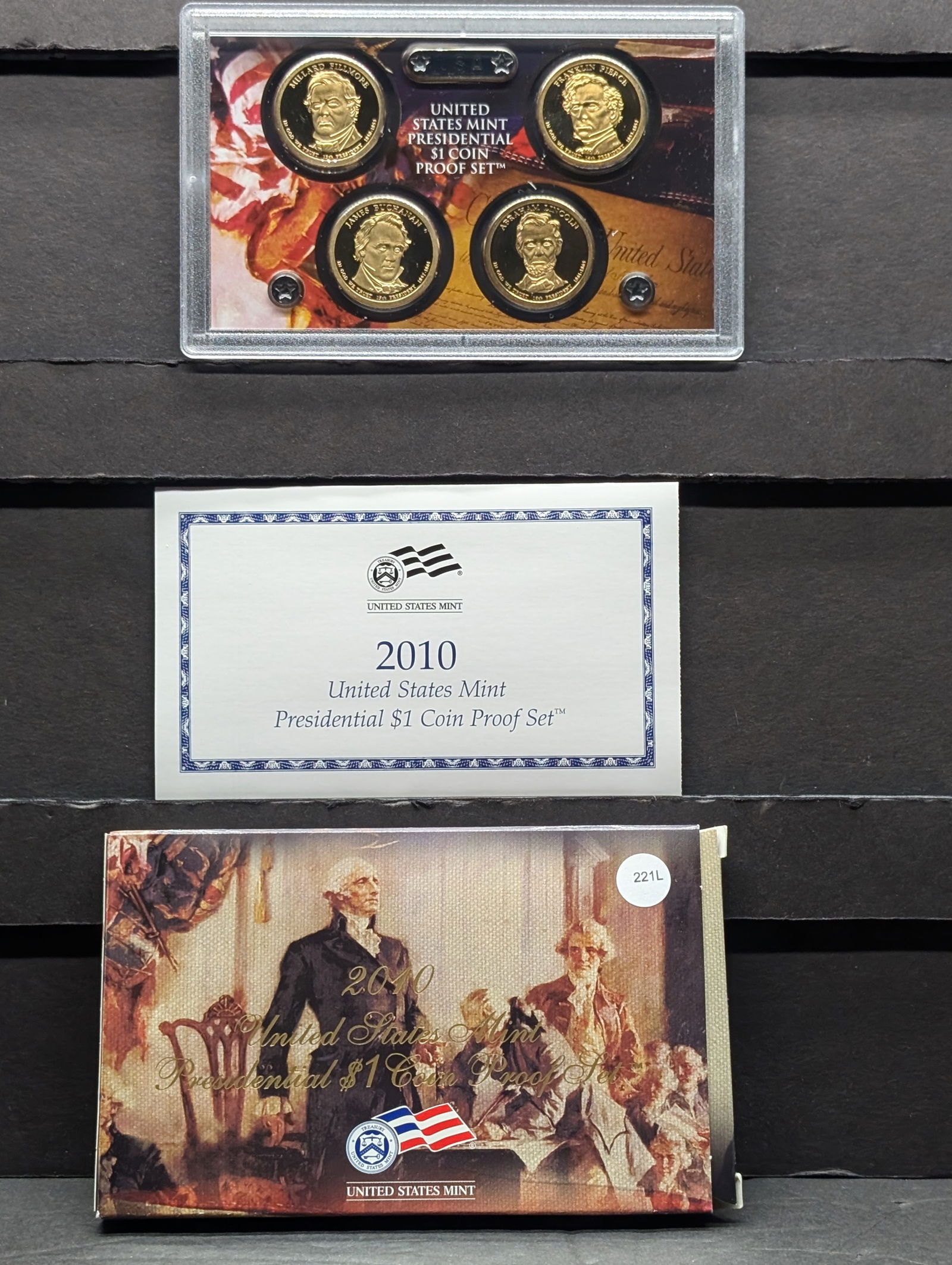 2010 S US Mint Presidential Dollar Coin Proof Set. OGP (1 of 4)