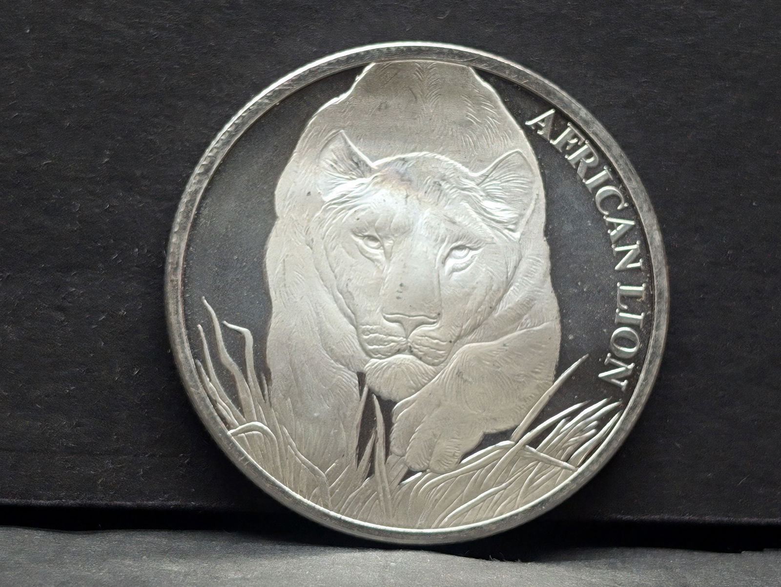 1 Oz. .999 FINE SILVER African Lion Designed Coin (1 of 2)
