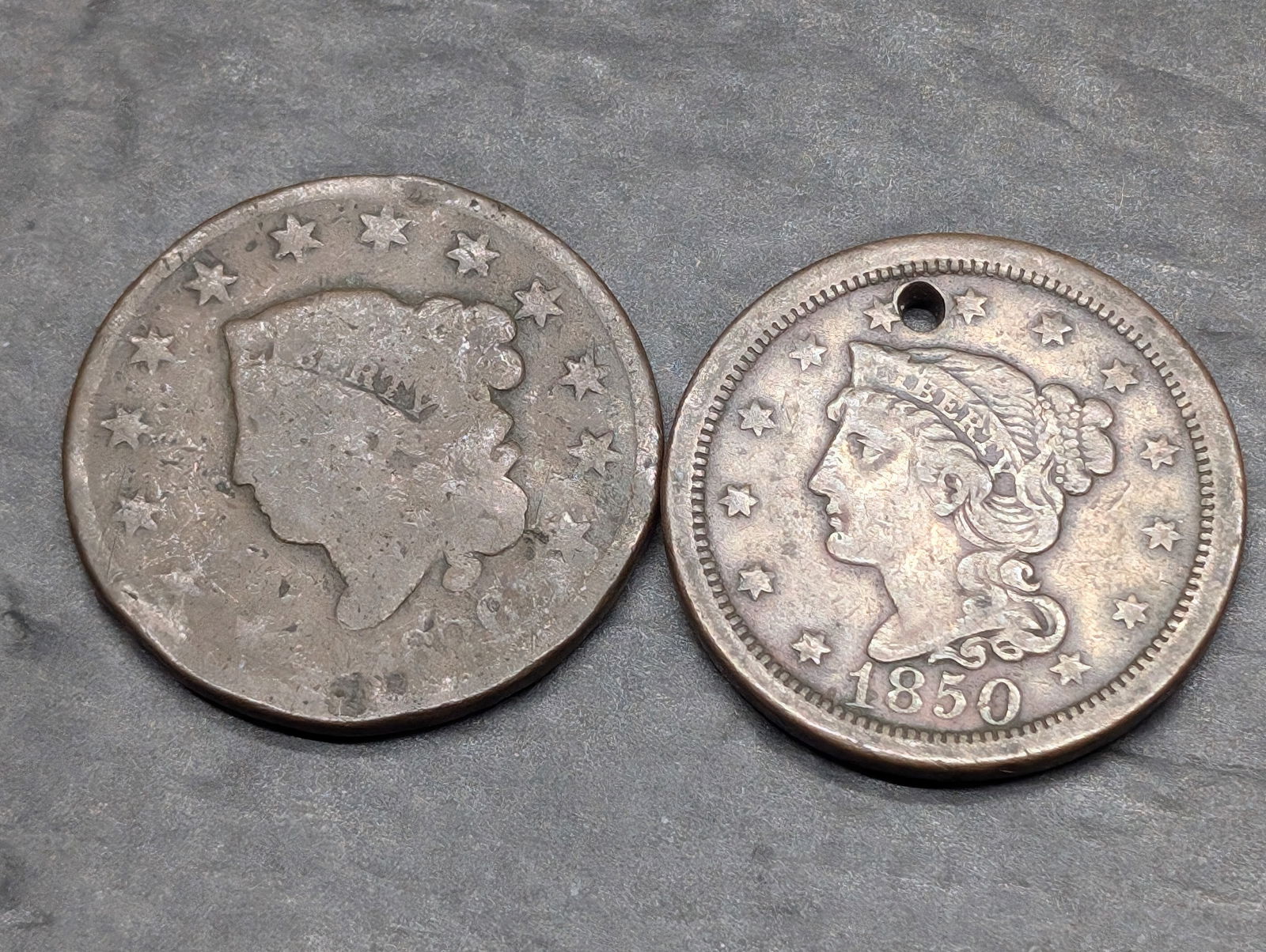 Lot of Two Large Cents (1 of 2)