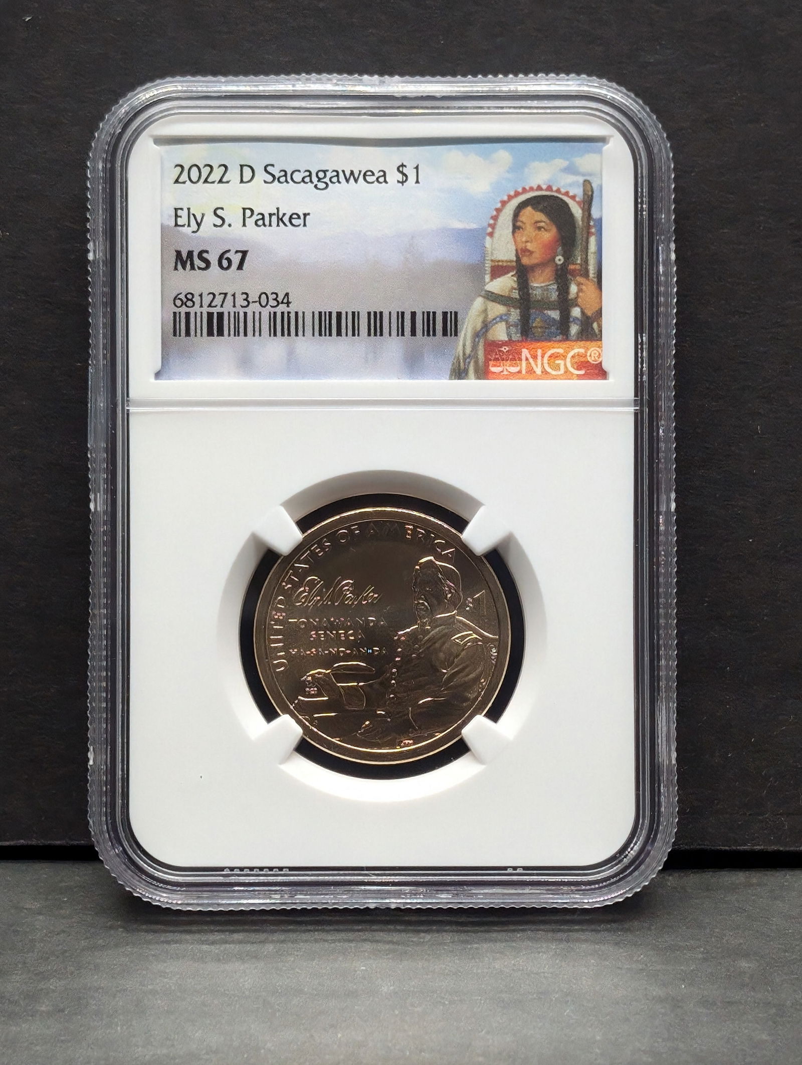 2022-D Sacagawea Ely S. Parker $1 Coin - NGC MS67 (1 of 4)
