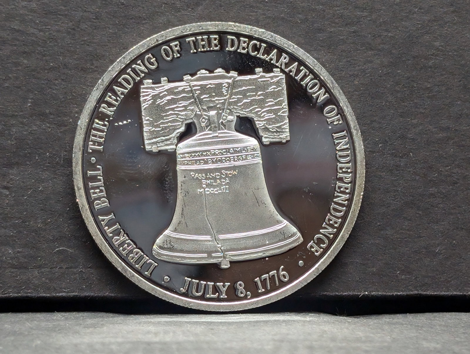 12.9 DWT .999 SILVER Liberty Bell Designed Round: 12.9 DWT .999 SILVER Liberty Bell Designed Round