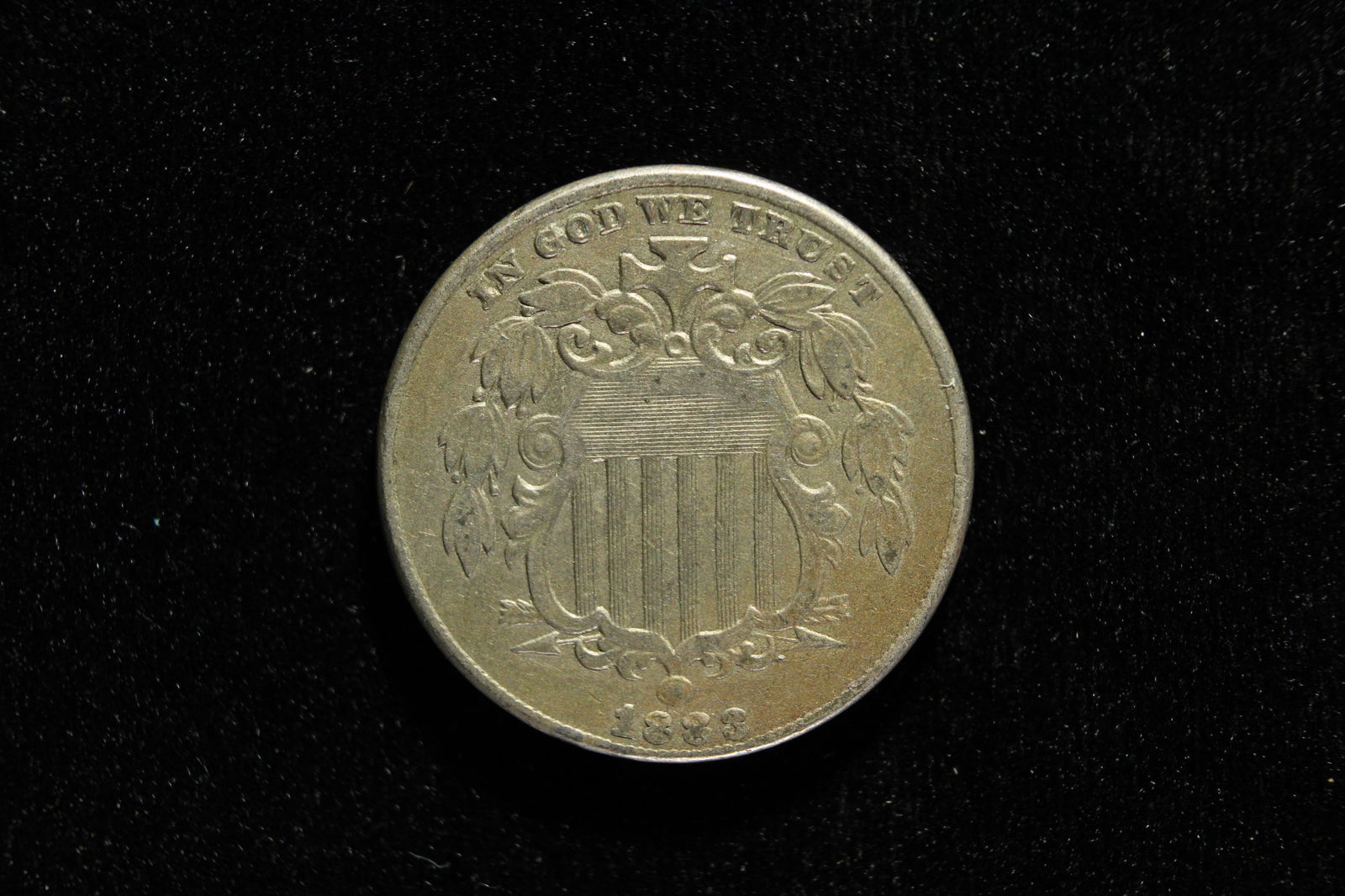 1883 United States Shield Nickel. Vintage Type Coin. (1 of 2)