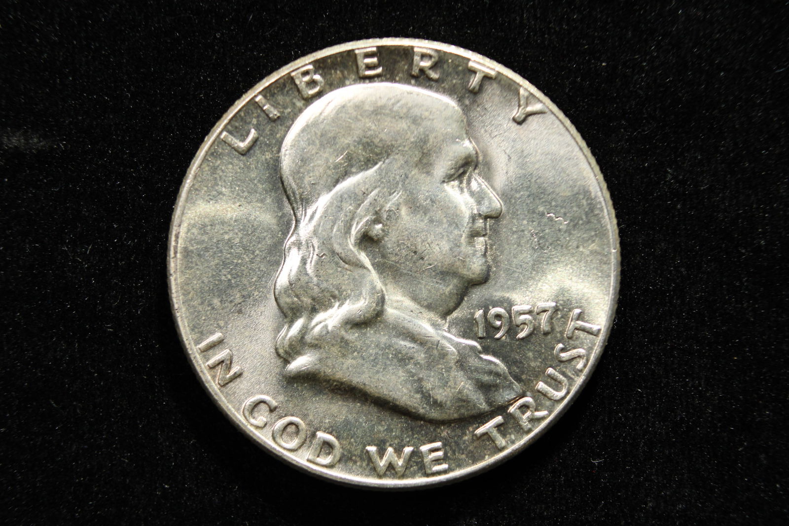 1957 BU Franklin Half Dollar (1 of 2)