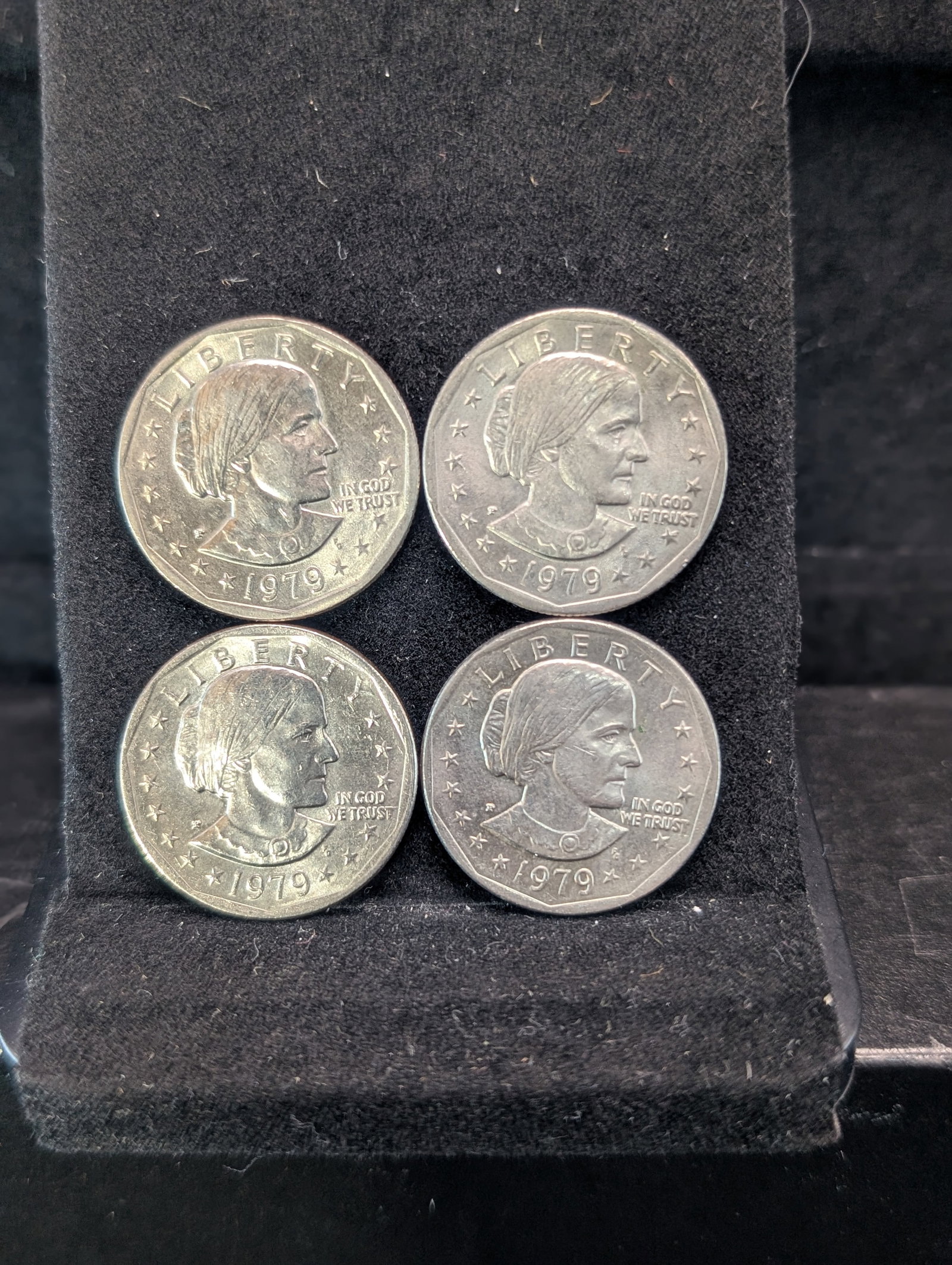 Four 1979-P Susan B. Anthony Dollars: Four 1979-P Susan B. Anthony Dollars