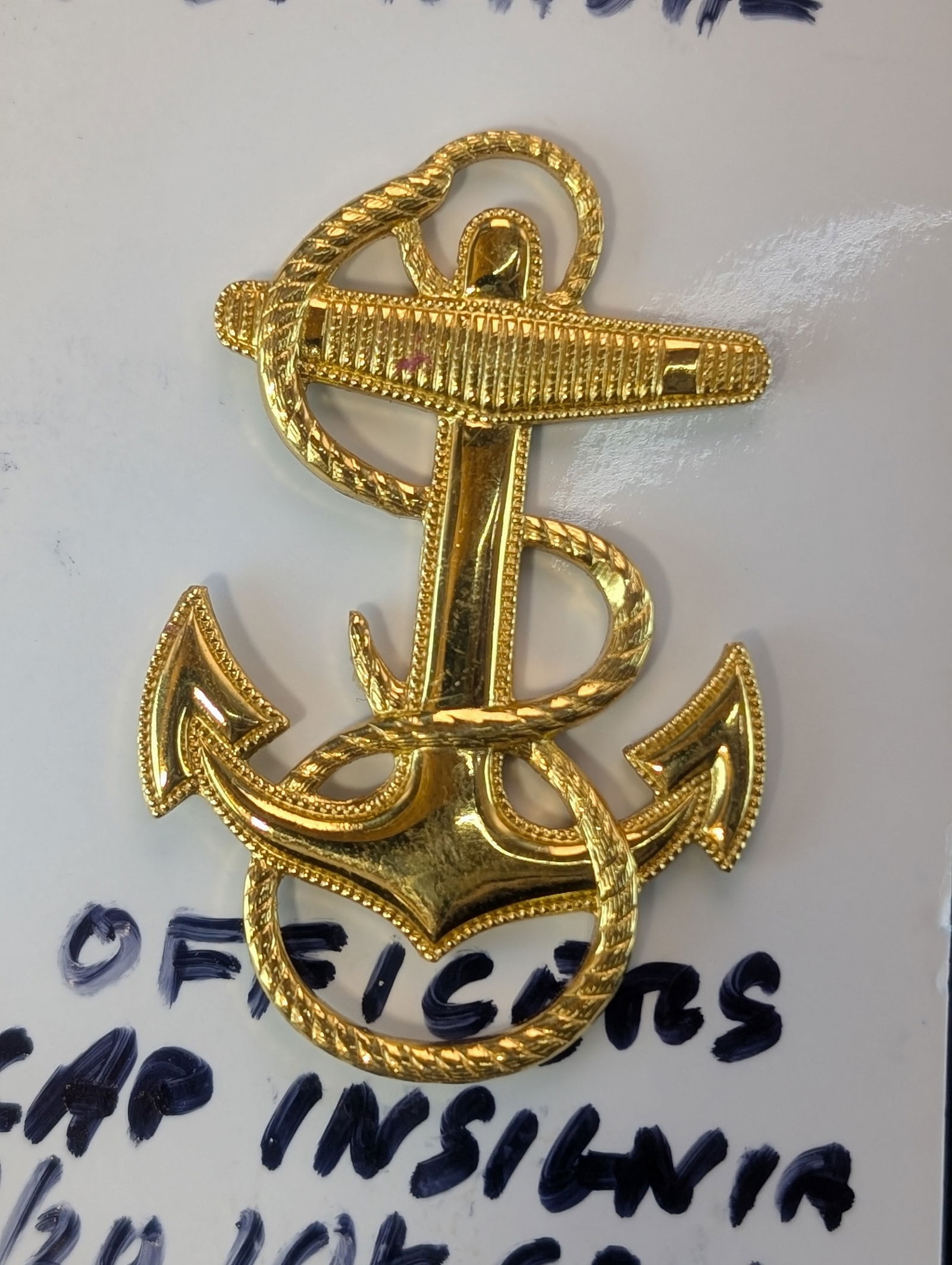 1/20 10K Gold U.S. Naval cap Insignia (1 of 2)