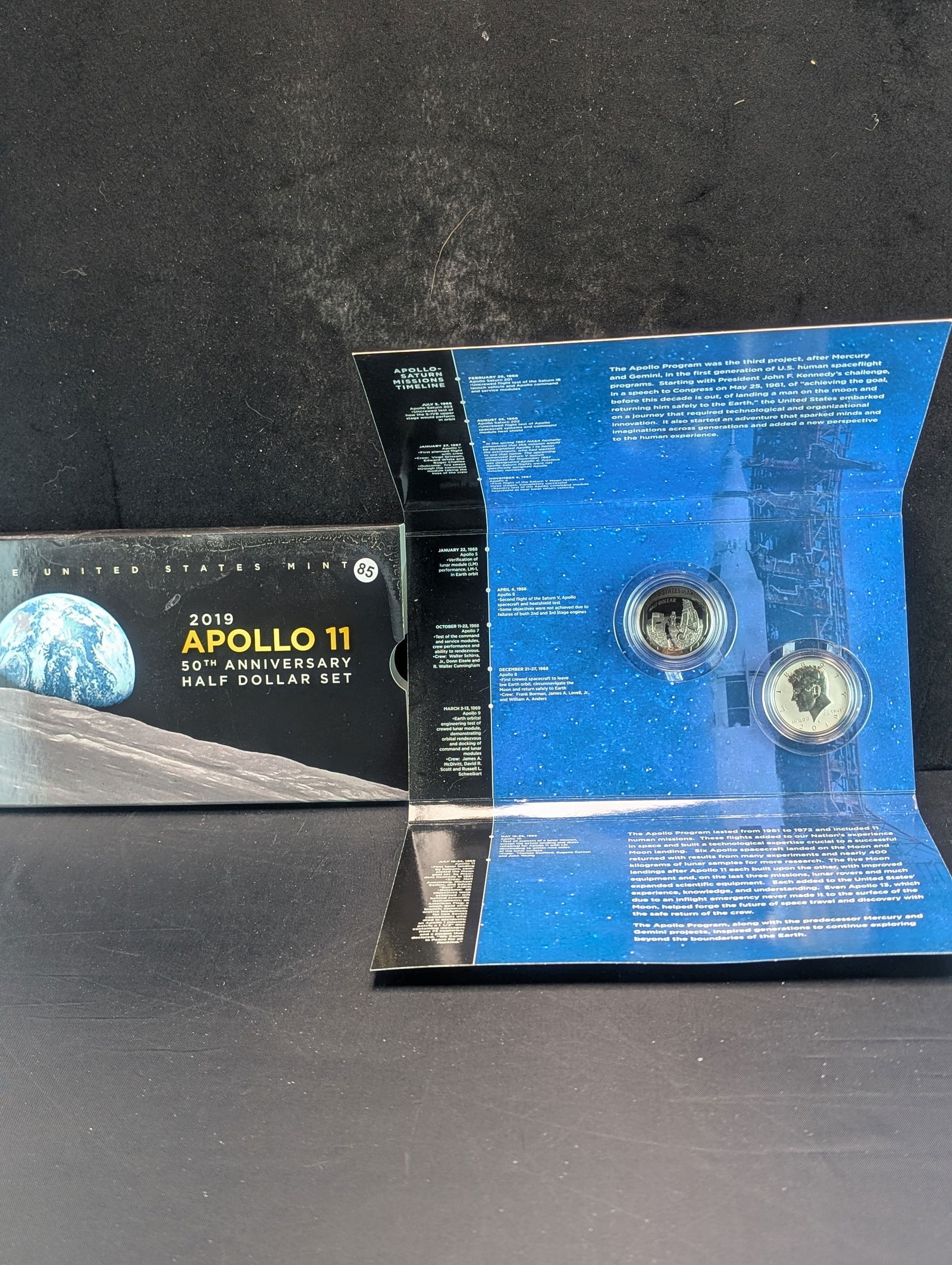 2019 Apollo 11 50th Anniversary Half Dollar Set OGP (1 of 3)