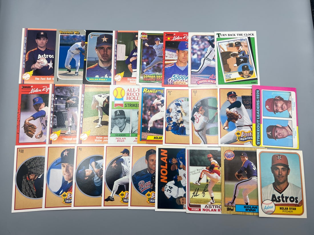 Lot of (25+) Assorted Nolan Ryan Baseball Cards - Varying Conditions (1 of 5)
