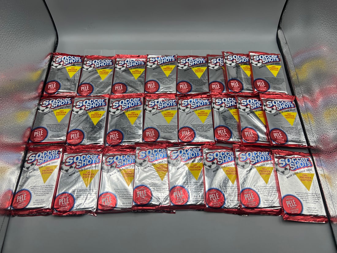 Lot of (24) 1991 Soccer Shots Unopened Wax Packs: Lot of (24) 1991 Soccer Shots Unopened Wax Packs