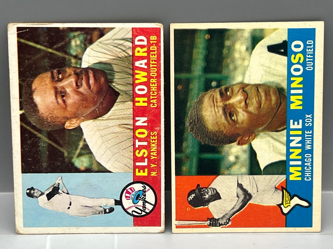 1960 Topps Elston Howard #65 & Minnie Minoso #365 (1 of 2)