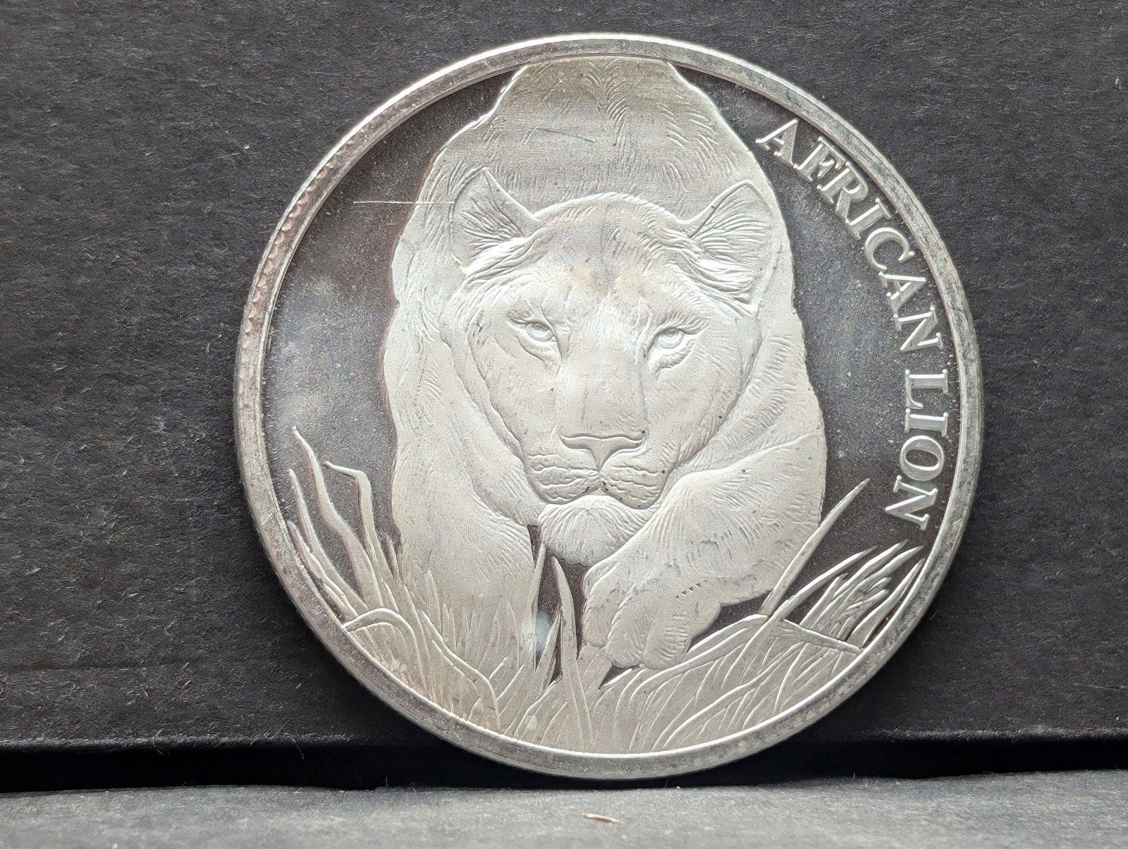 1 Oz. .999 FINE SILVER African Lion Designed Coin (1 of 2)