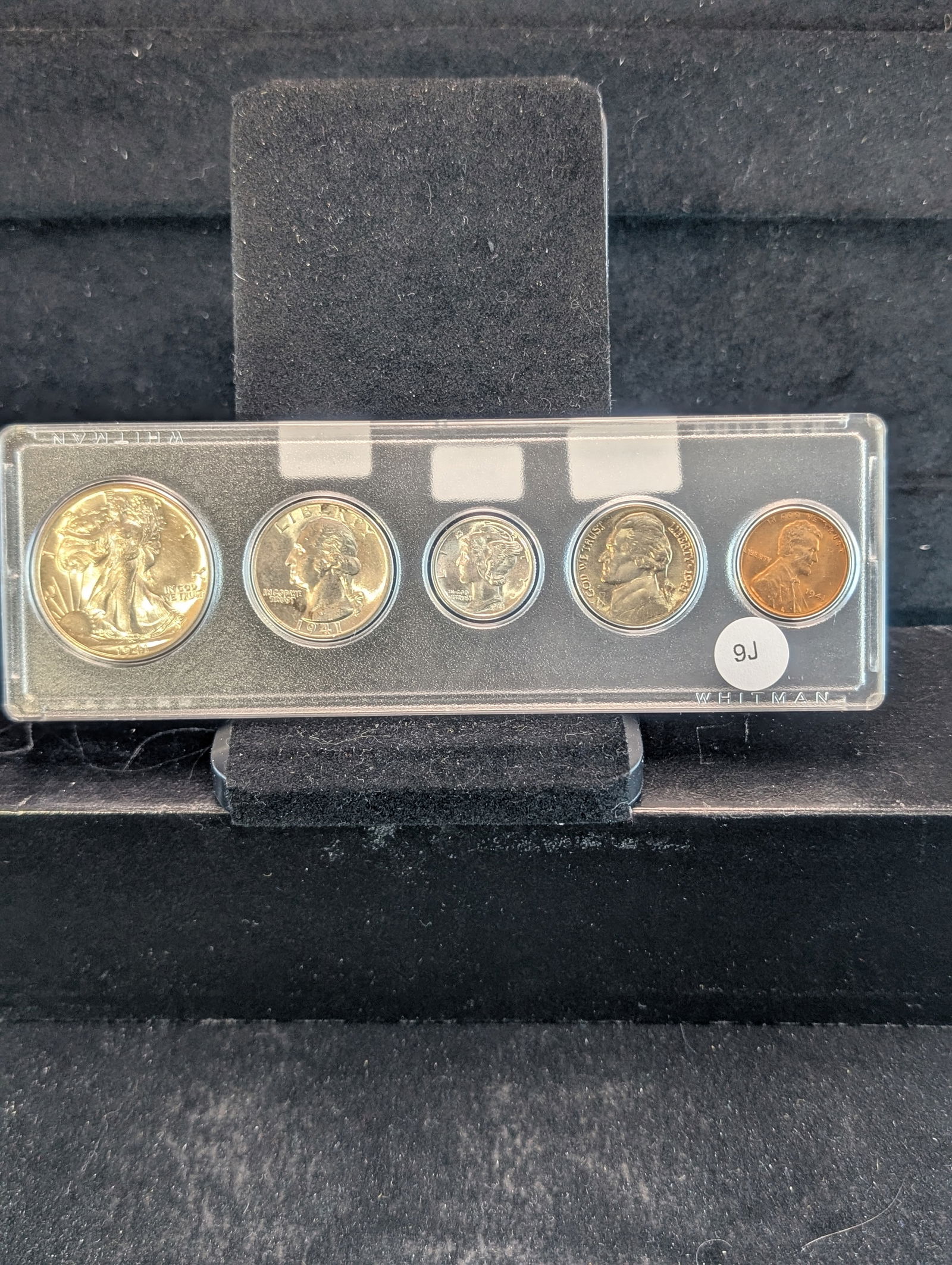 1941 Complete High Grade, Year Denomination 5-Piece Set (WWII) Contains Three 90% Silver Coins, (1 of 2)