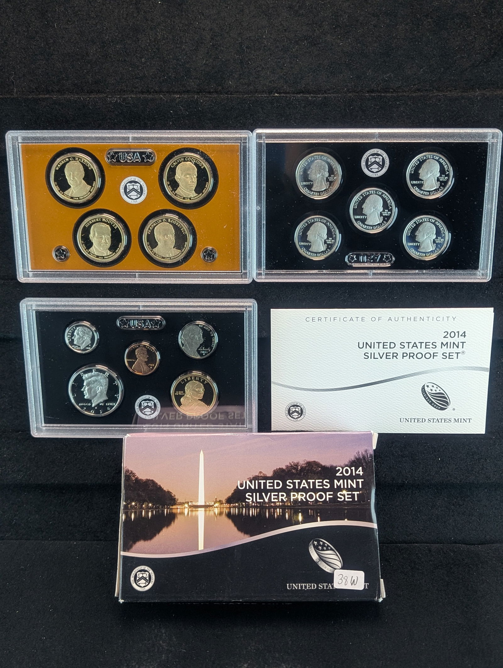 2014-S U.S. Mint Silver Proof set 14 Coin Set w/seven 90% Silver Coins (1 of 4)