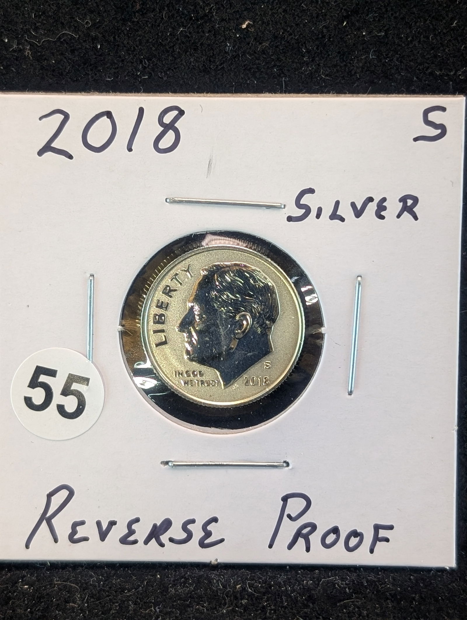 2018 S Roosevelt  Silver Reverse Proof Dime (1 of 2)