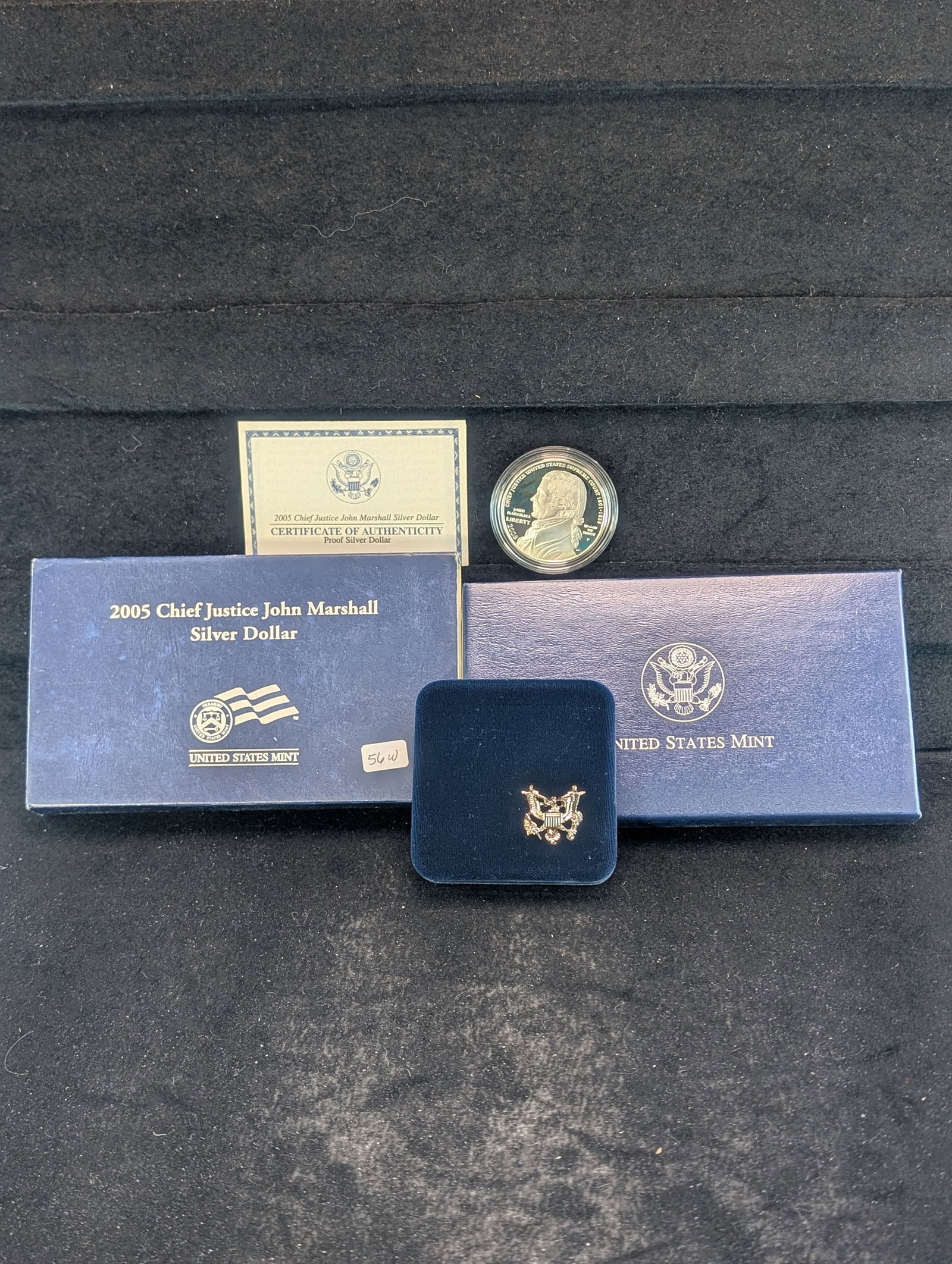 2005 -P Chief Justice John Marshall Proof Silver Dollar Coin in OGP with COA: 2005 -P Chief Justice John Marshall Proof Silver Dollar Coin in OGP with COA