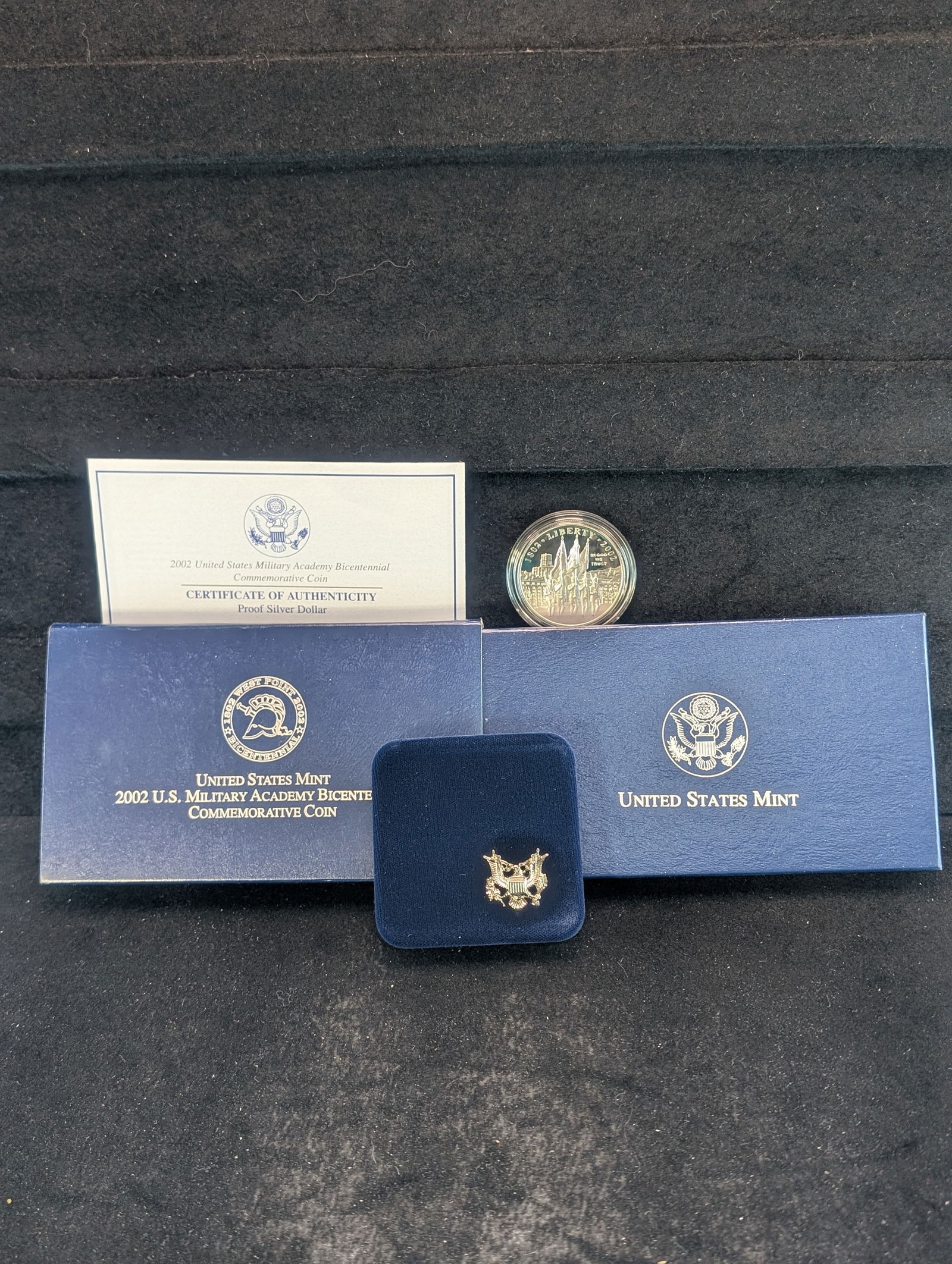 2002- W  U.S. Military Academy Bicentennial Commem Proof Silver Dollar in OGP with COA (1 of 4)