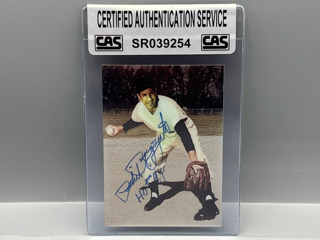 1994 Comic Images Phil Rizzuto National Pastime Promo Autographed Card W/CAS COA (1 of 2)