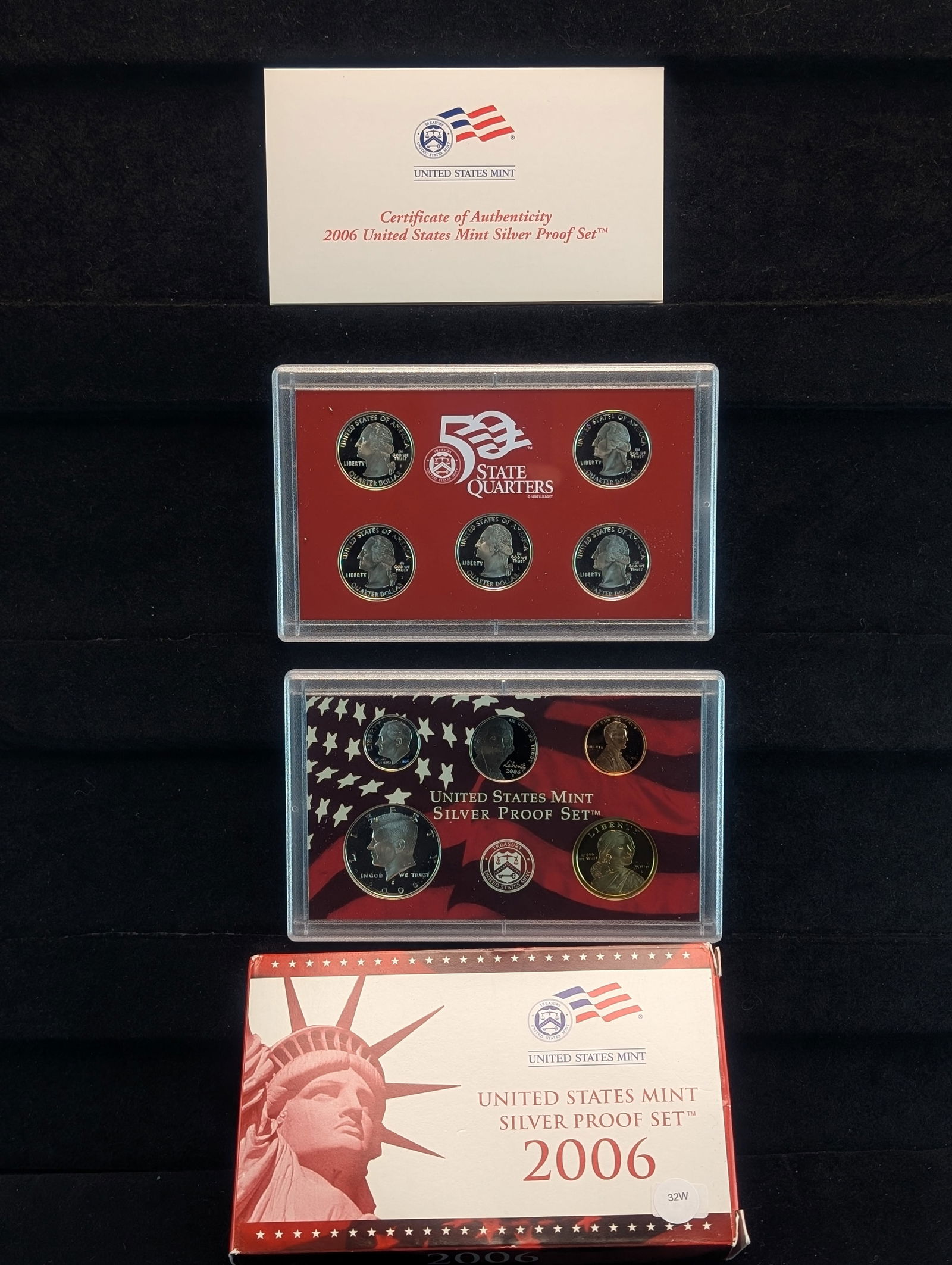 2006 S US Mint Silver Proof Set. Contains 7 90% Silver Coins. OGP/COA (1 of 4)