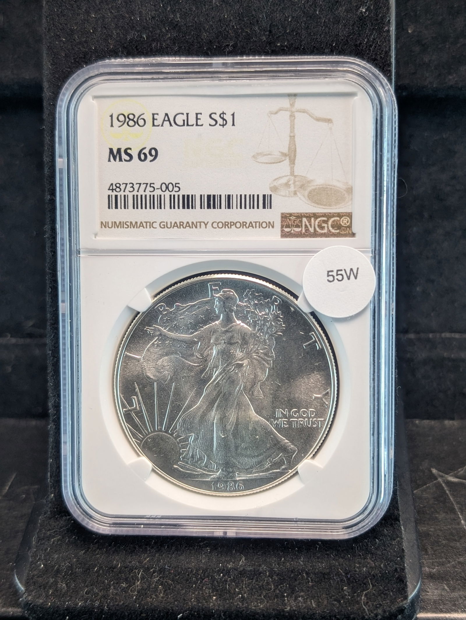 1986 KEY DATE American Silver Eagle, NGC MS69 (1 of 3)