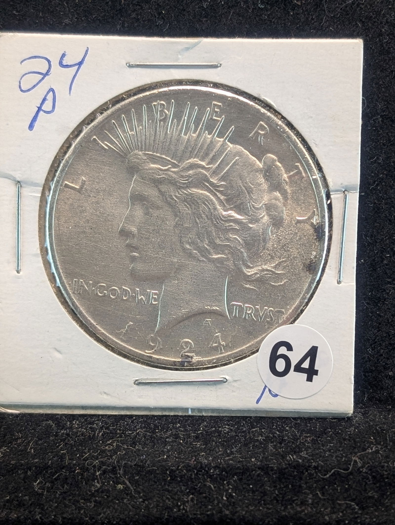 1924 P Peace Silver Dollar Nice Coin (1 of 2)