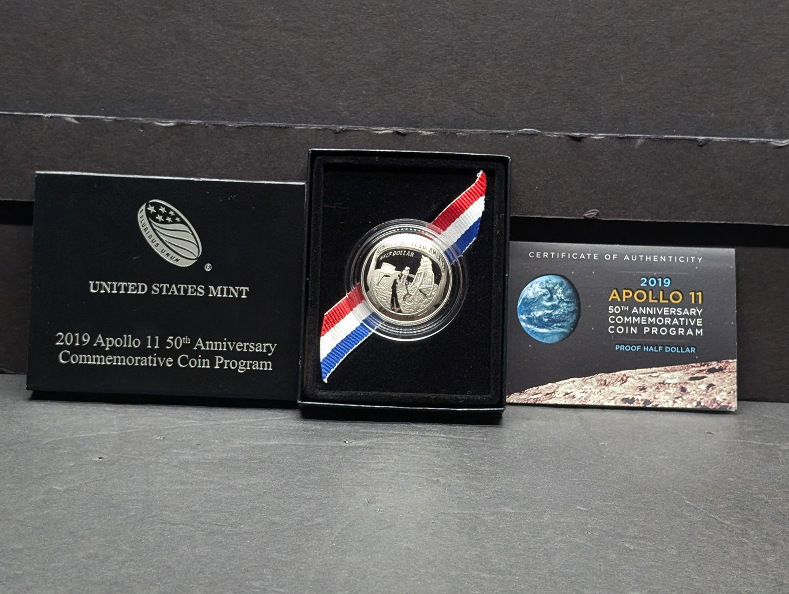 2019-S PROOF Apollo 11 50th Anniv. Commem Half Dollar in OGP w/ COA (1 of 4)