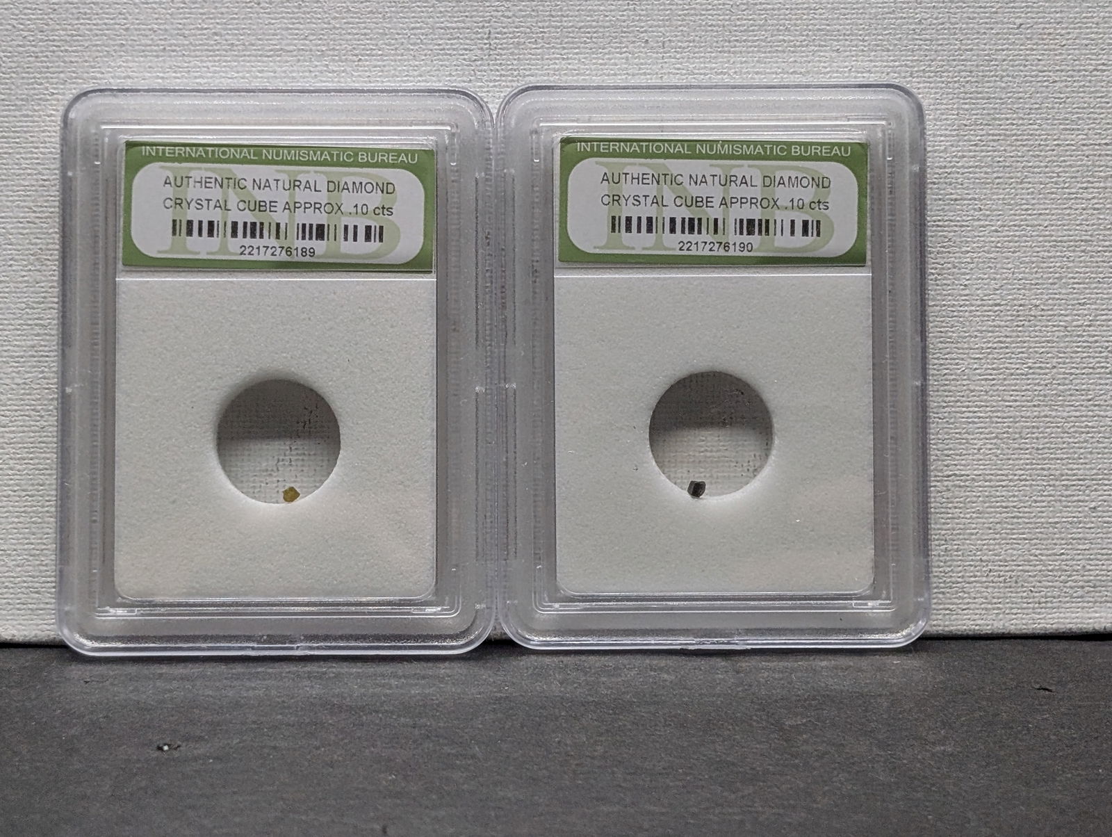 Authentic Natural Diamond Crystal Cubes Approx .10 Cts Each (2 PCS): Authentic Natural Diamond Crystal Cubes Approx .10 Cts Each (2 PCS)