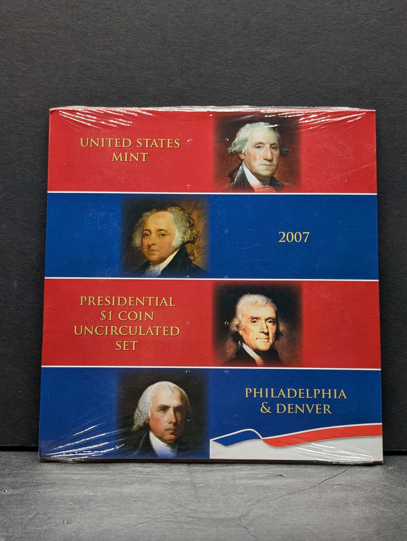 2007-P&D U.S. Mint Presidential $1 Coin UNC Set in OGP w/ COA (1 of 2)
