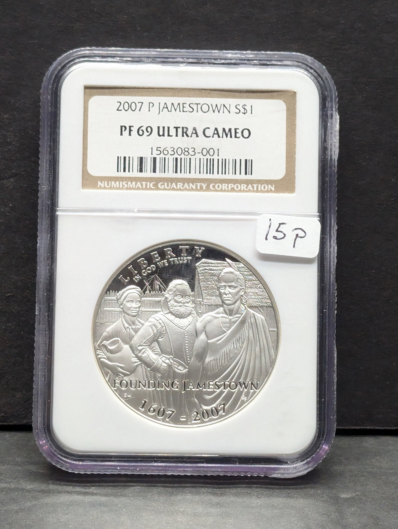 2007 P Jamestown Silver Dollar PF69 Ultra Cameo NGC (1 of 3)