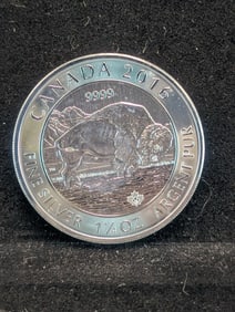 2016 Canada $8 Dollar Silver Buffalo Coin - 1.24 oz .999 Fine