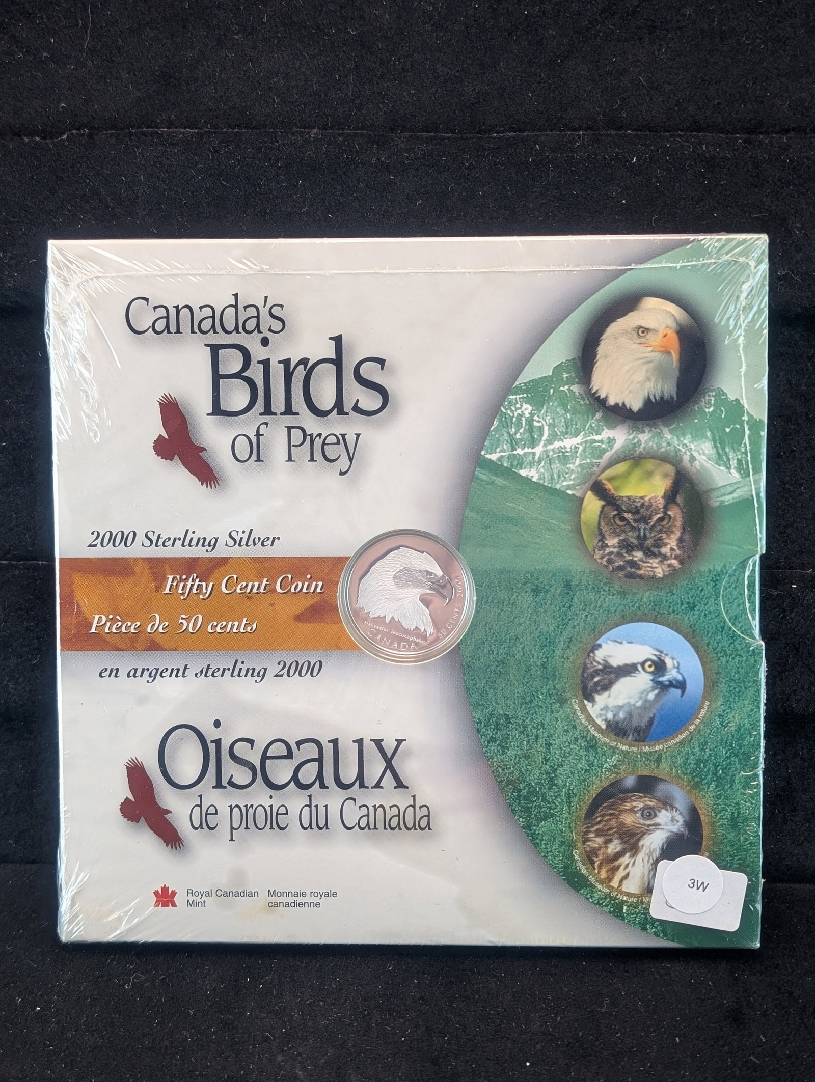 2000 Canadian Birds Of Prey "Eagle" Sterling Silver 50 Cent Coin. New Unopened Box: 2000 Canadian Birds Of Prey "Eagle" Sterling Silver 50 Cent Coin. New Unopened Box
