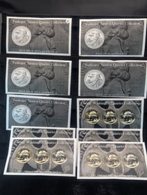 (10 Sets -32 Coins - (5) Washington Quarters Special Mint Set Coins, (5) Tuskegee Airman Quarter