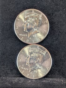 (2 Coins) 2010-P Kennedy Half Dollars