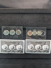 (2 sets - 6 coins) Kennedy Half Dollars 40% Silver 1965, 1966, 1967