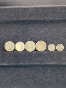 Six Blank Planchets Quarter And Dime Size