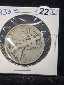 1933 S Walking Liberty Half Dollar