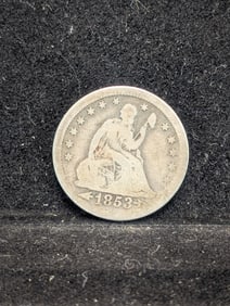 1853 Seated Liberty Quarter w/Arrows