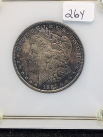 1885 Morgan Silver Dollar - Beautiful Rainbow Toning