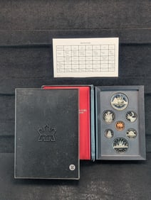 1987 Royal Canadian Mint Proof Set with 50% Silver Dollar (400th Anniversary of John Davis's