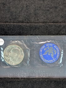 1972-S Eisenhower Silver Dollar UNC 40% Silver