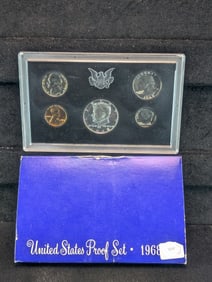 1968-S U.S. Proof Five Coin Set In OGP With 40% Silver Kennedy Half Dollar