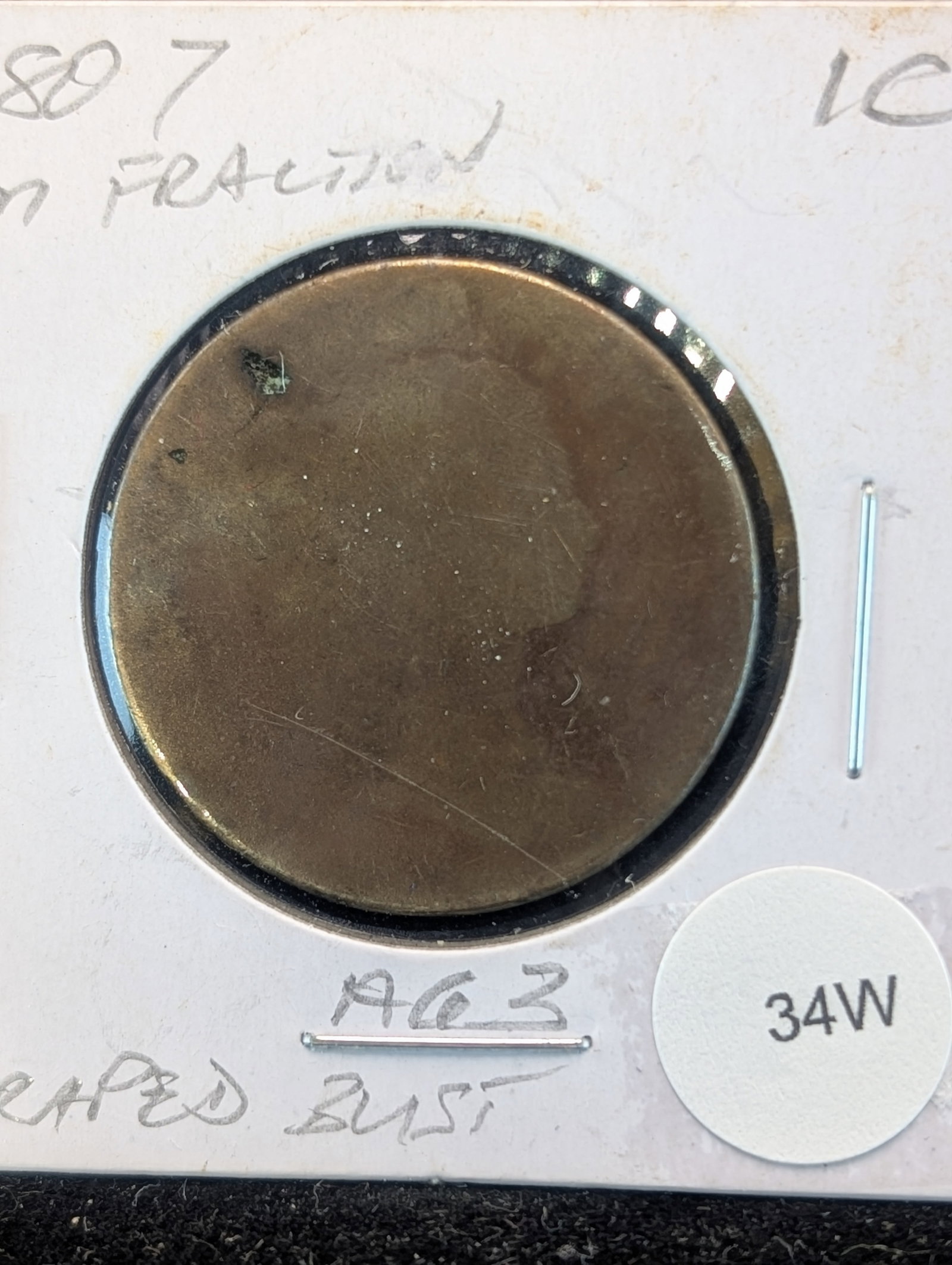 1807 Small Fraction Draped Bust U.S. Large One Cent Coin (1 of 2)