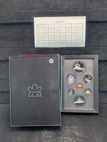 1986 Royal Canadian Mint Proof Set with 50% Silver Dollar (100th Anniversary of the inauguration of