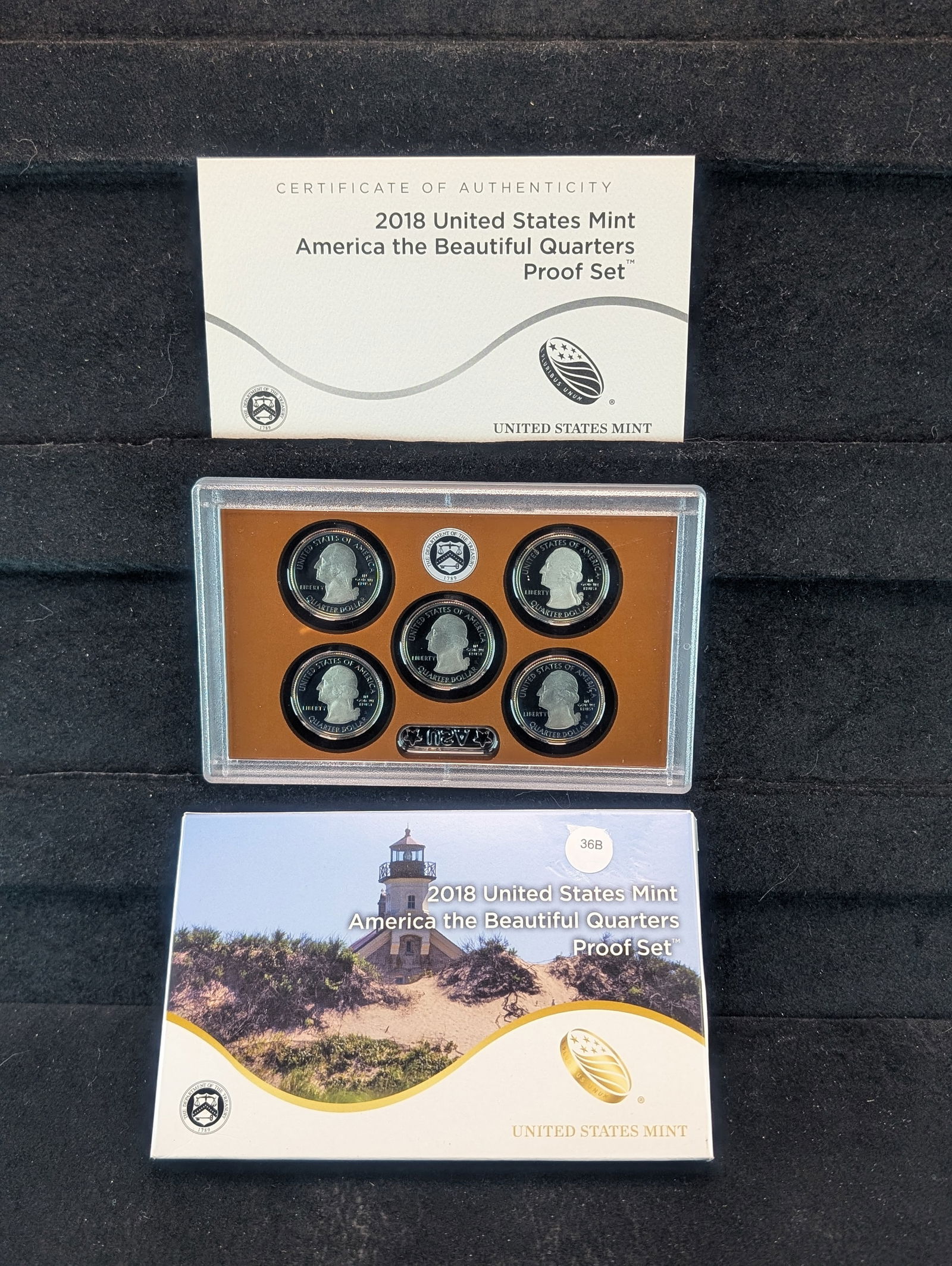 2018-S U.S. Mint America The Beautiful Quarters Proof Set In OGP w/COA (1 of 4)
