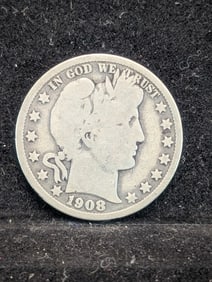 1908-D Barber Half Dollar