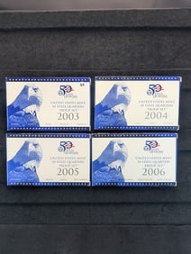 (4 Sets) 2003-S, 2004-S, 2005-S, 2006-S United States Mint State Quarters Proof Sets OGP