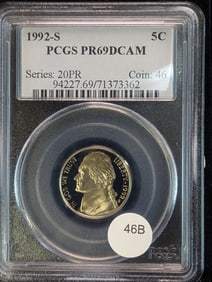 1992-S Jefferson Nickel PR69DCAM By PCGS