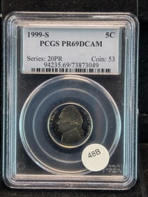 1999-S Jefferson Nickel PR69DCAM By PCGS