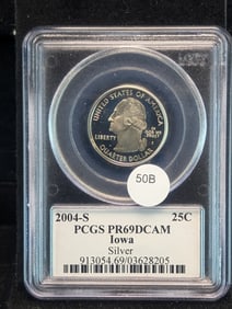 2004-S Silver Iowa State Quarter PR69DCAM By PCGS