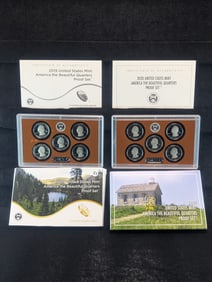 (2 Sets) 2019-S and 2020-S America the Beautiful Quarters Proof Sets OGP