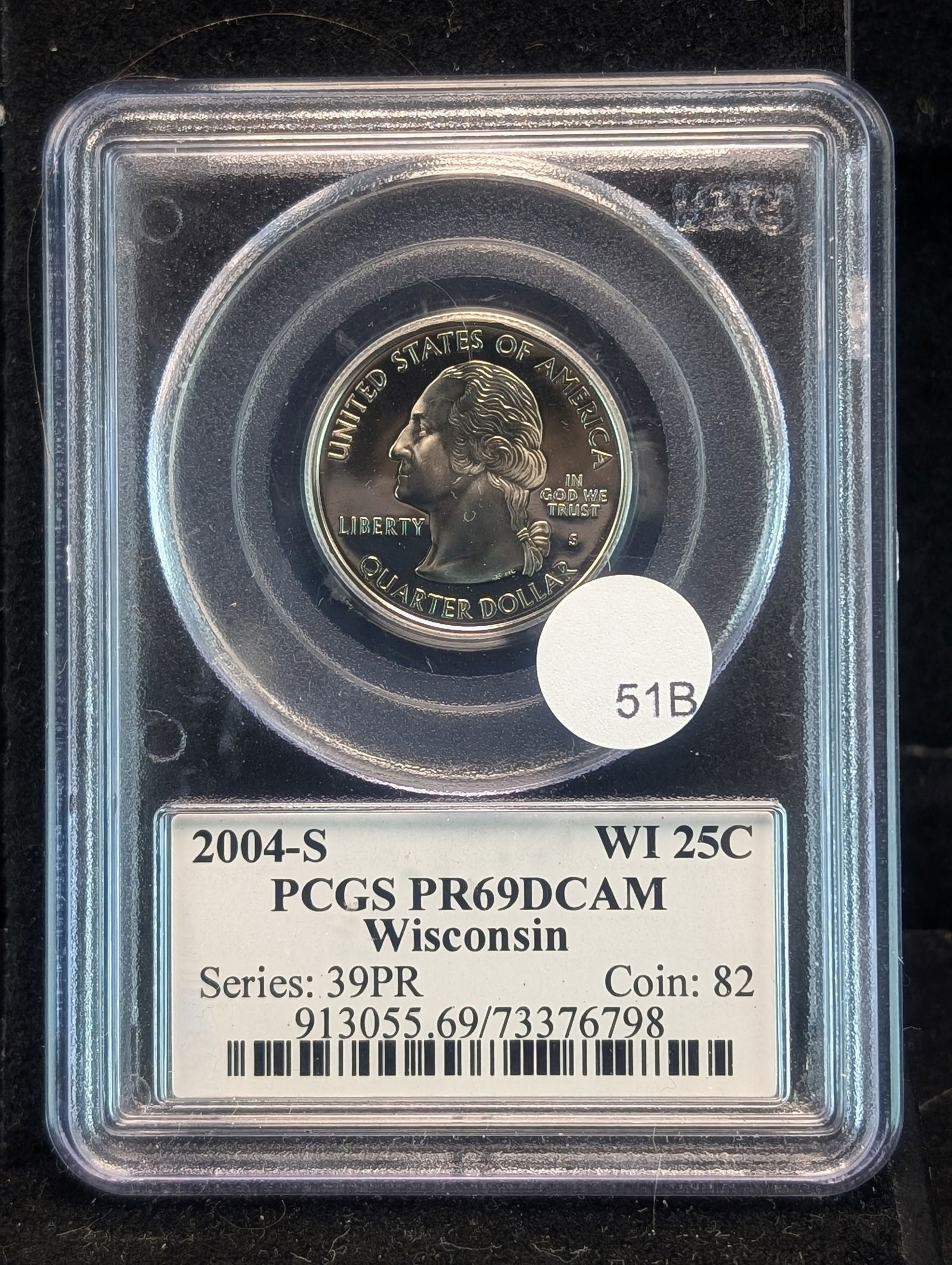 2004-S Wisconsin State Quarter PR69DCAM By PCGS (1 of 3)